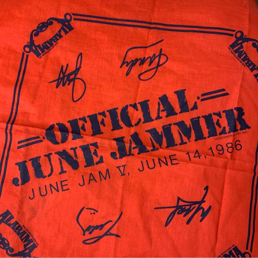 Vintage Alabama June Jam V Concert Bandana 1986